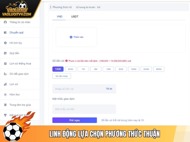 Linh động lựa chọn phương thức thuận tiện với bản thân