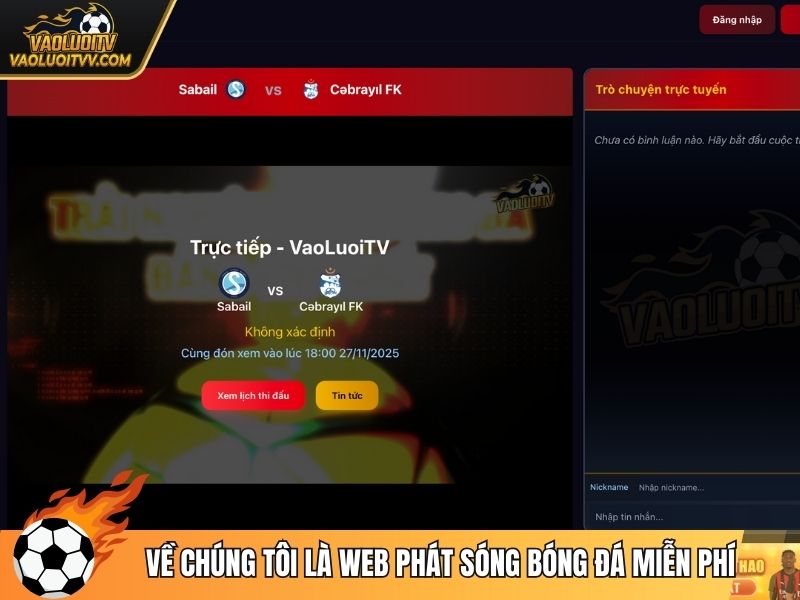 Về chúng tôi là web phát sóng bóng đá miễn phí